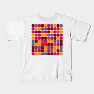 Squircle Pattern (Autumn Colours) Kids T-Shirt